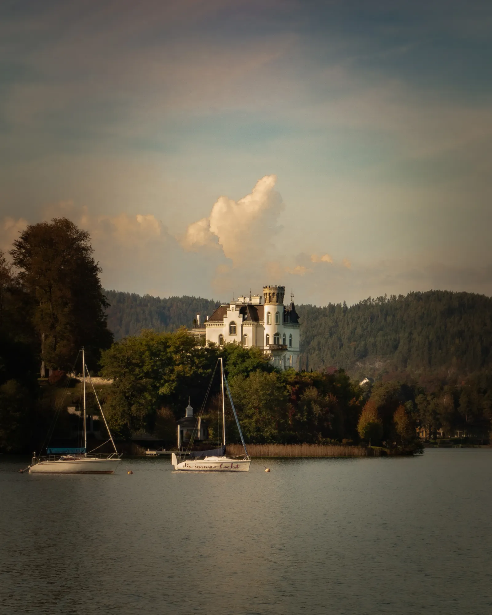 Segelboote am Wörthersee in Klagenfurt