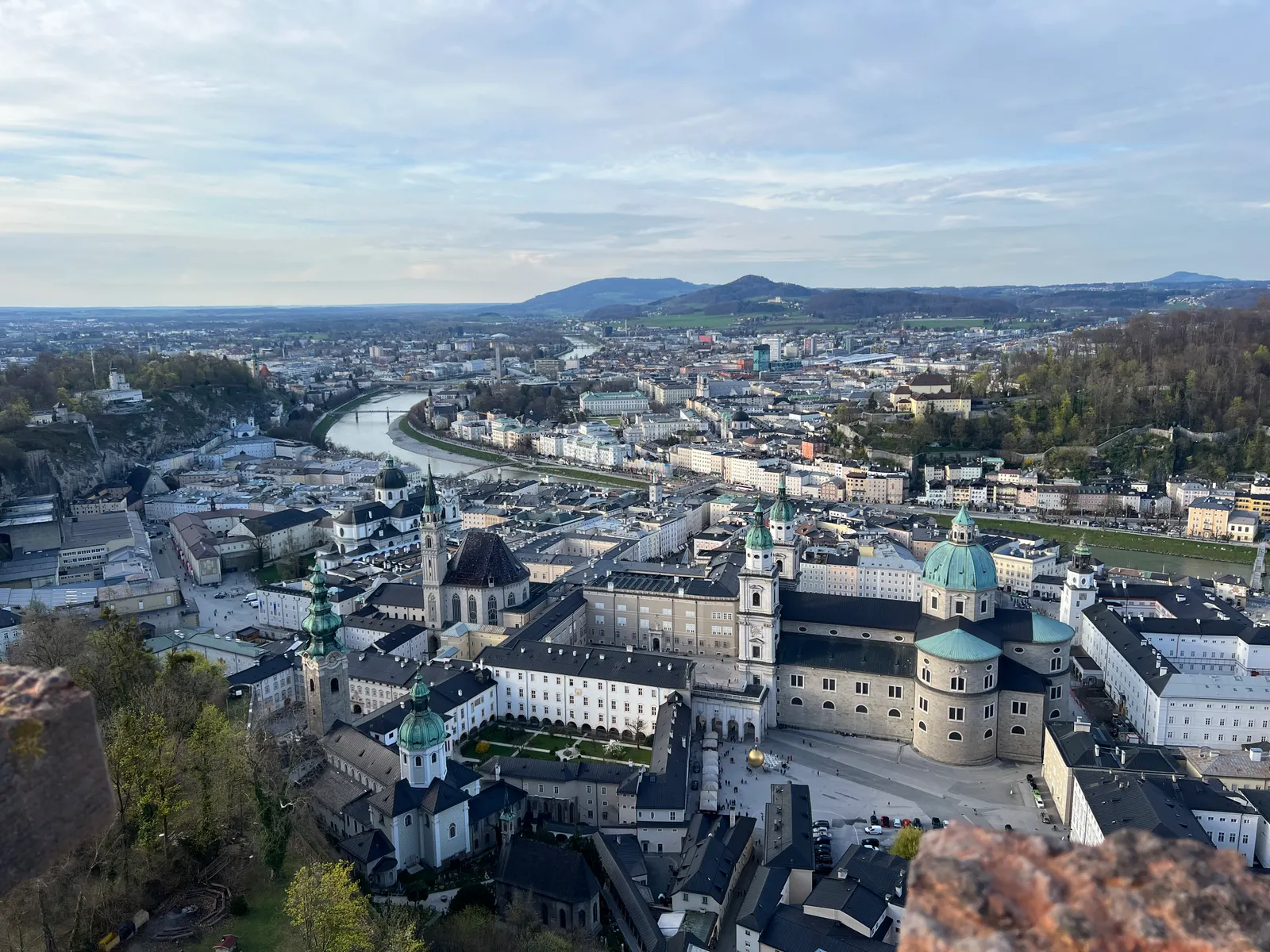Luftaufnahme der Salzburger Altstadt